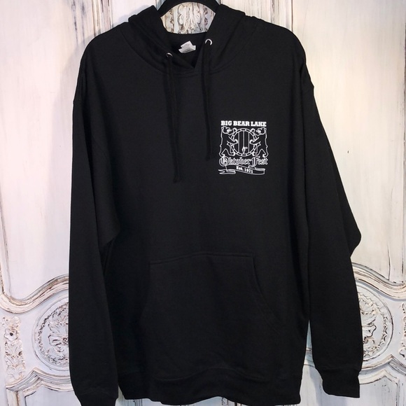 Men’s Big Bear Lake October Fest Black Long Sleeve Logo Hoodie NWOT - Picture 1 of 10